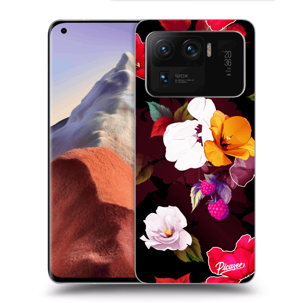 Picasee husă transparentă din silicon pentru Xiaomi Mi 11 Ultra - Flowers and Berries