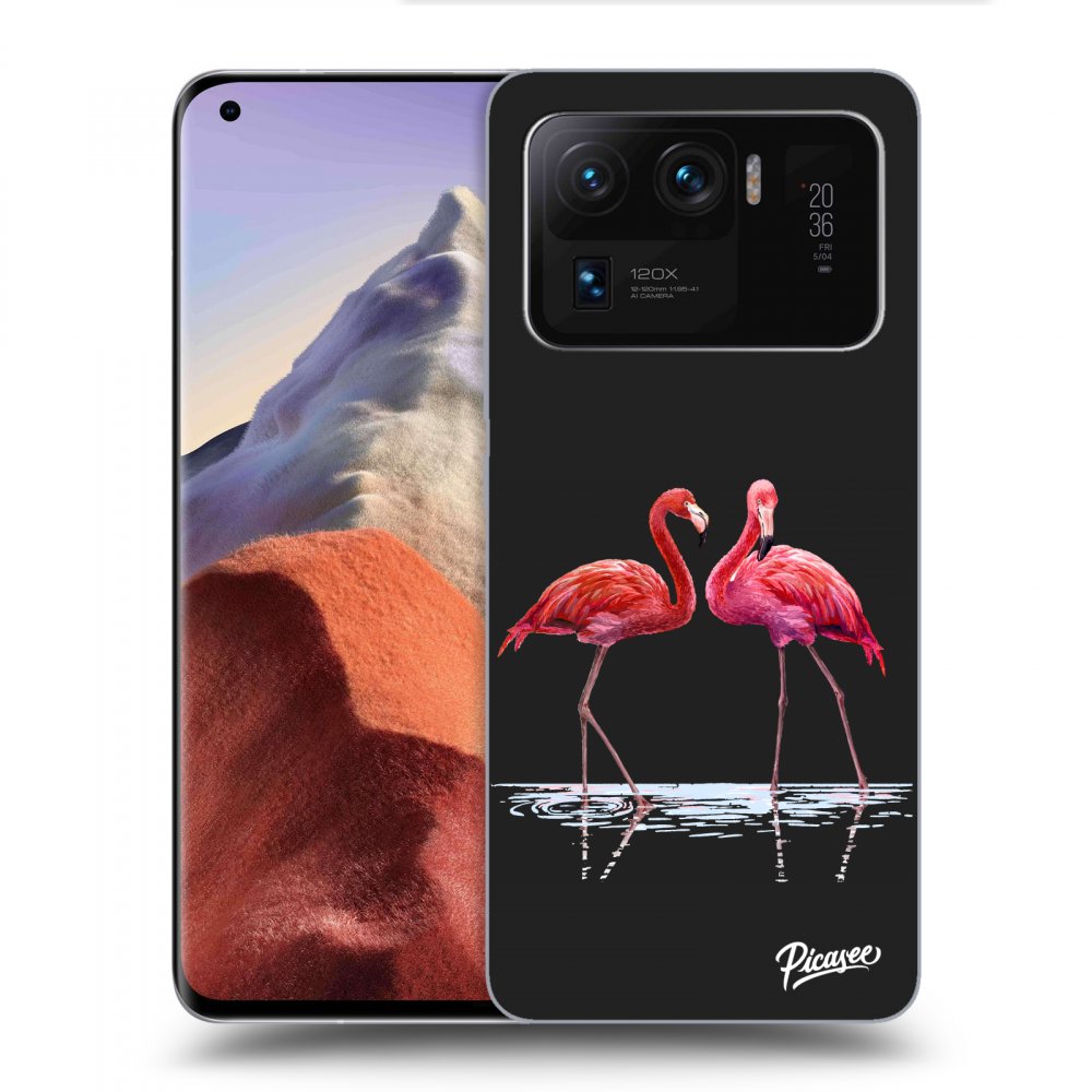 Picasee husă neagră din silicon pentru Xiaomi Mi 11 Ultra - Flamingos couple