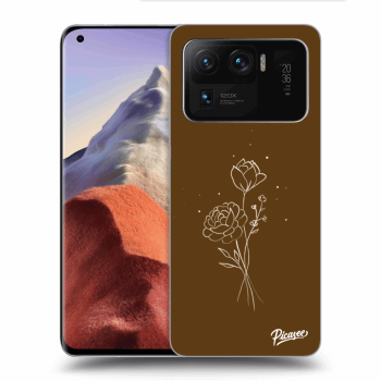 Husă pentru Xiaomi Mi 11 Ultra - Brown flowers