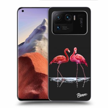 Picasee husă neagră din silicon pentru Xiaomi Mi 11 Ultra - Flamingos couple