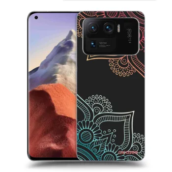 Picasee husă neagră din silicon pentru Xiaomi Mi 11 Ultra - Flowers pattern