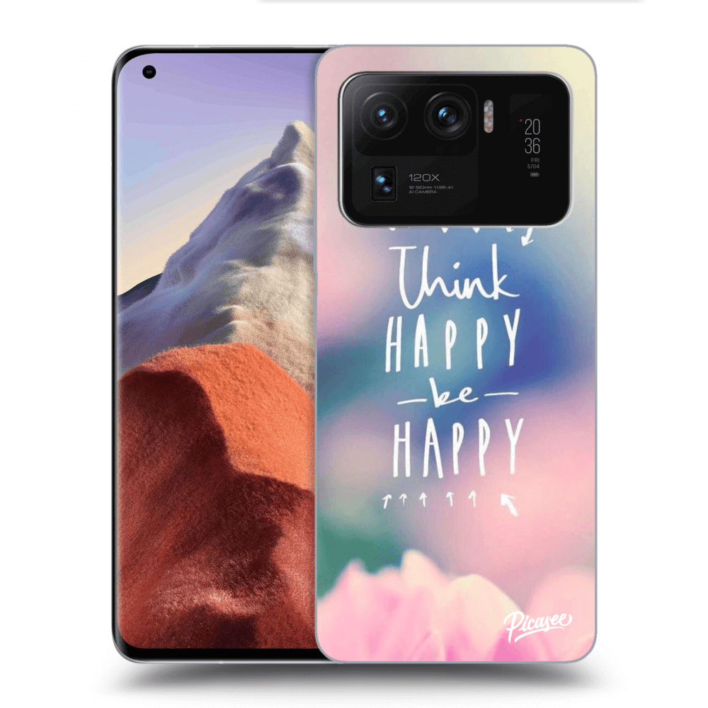Picasee husă neagră din silicon pentru Xiaomi Mi 11 Ultra - Think happy be happy