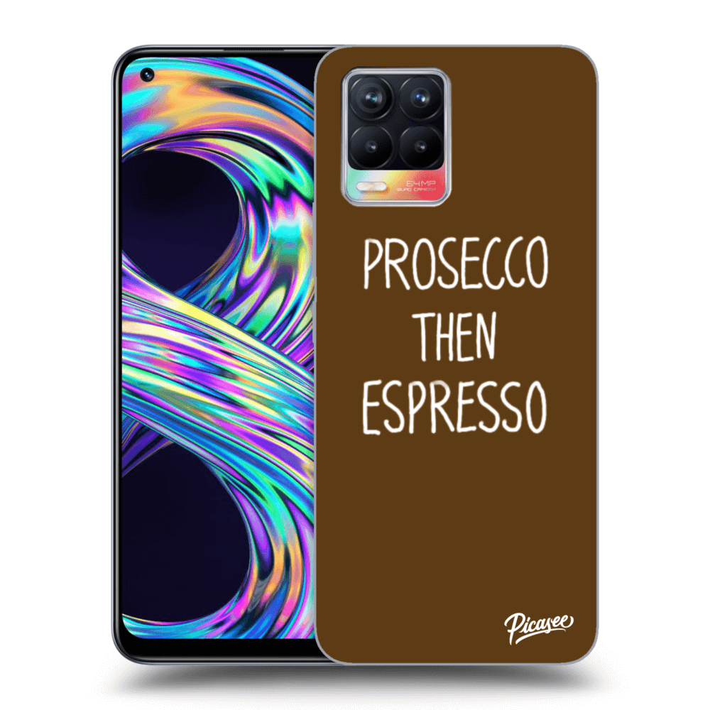 Picasee husă transparentă din silicon pentru Realme 8 4G - Prosecco then espresso