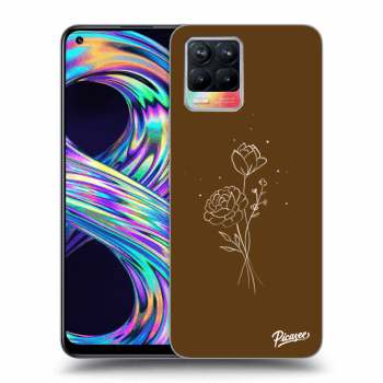 Husă pentru Realme 8 4G - Brown flowers