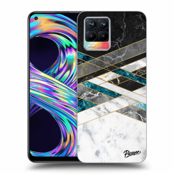 Husă pentru Realme 8 - Black & White geometry