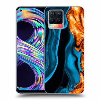 Husă pentru Realme 8 - Gold blue