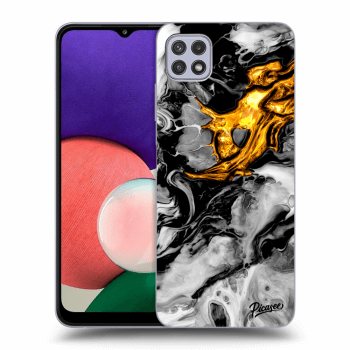 Husă pentru Samsung Galaxy A22 5G A226B - Black Gold 2