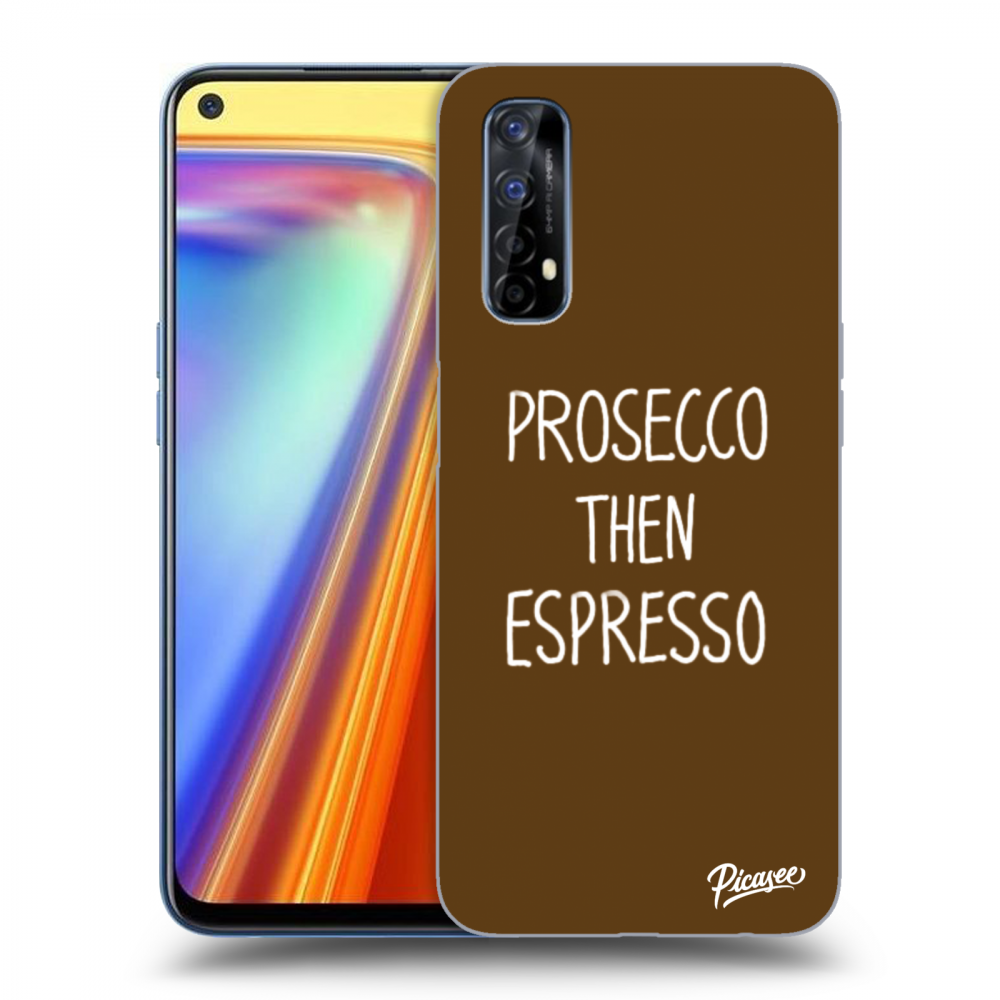 Picasee husă transparentă din silicon pentru Realme 7 - Prosecco then espresso