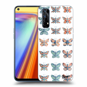 Picasee husă transparentă din silicon pentru Realme 7 - Butterflies