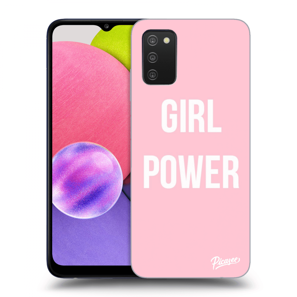 Husă Neagră Din Silicon Pentru Samsung Galaxy A02s A025G - Girl Power