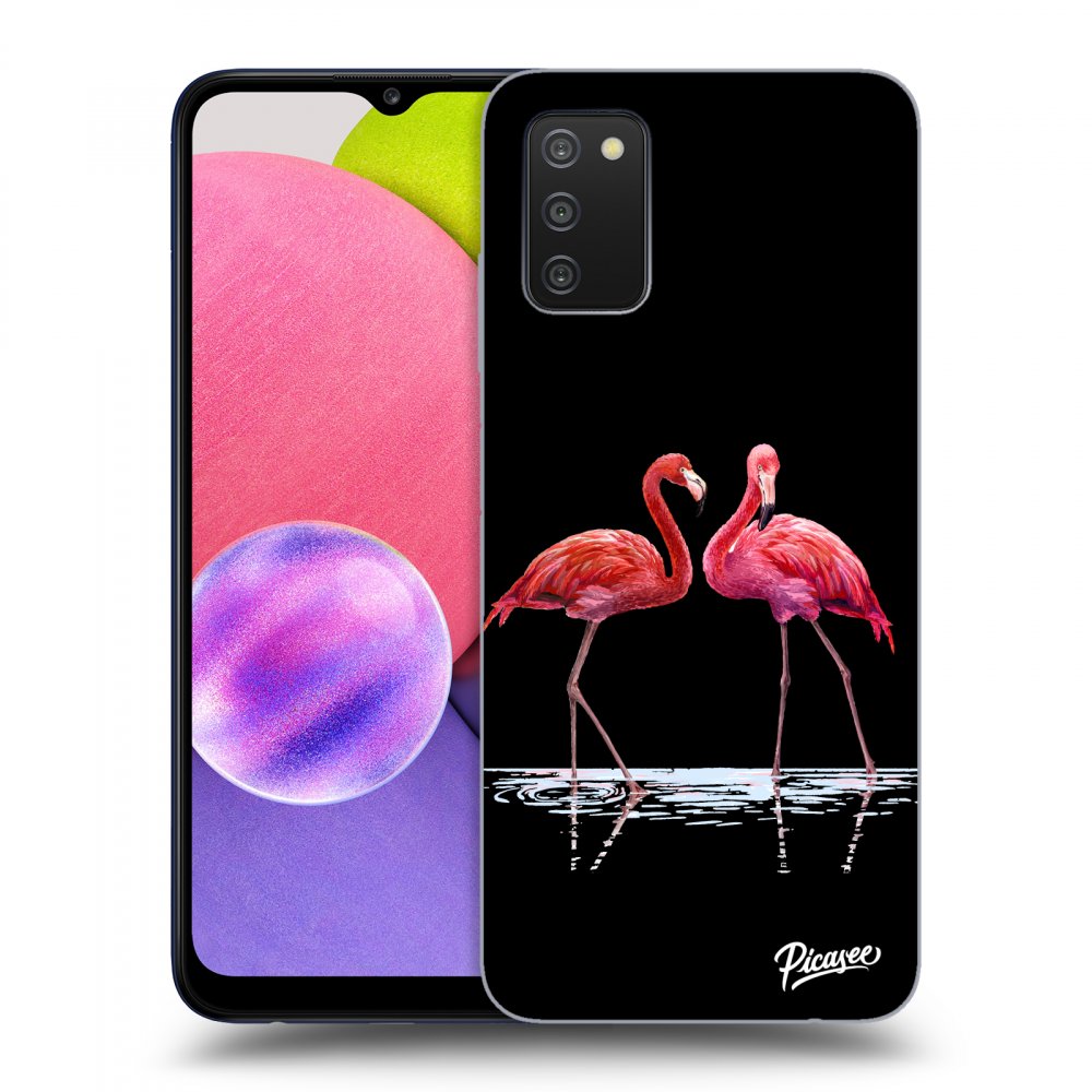 Picasee ULTIMATE CASE pentru Samsung Galaxy A02s A025G - Flamingos couple