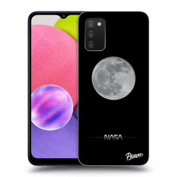 Picasee husă neagră din silicon pentru Samsung Galaxy A02s A025G - Moon Minimal