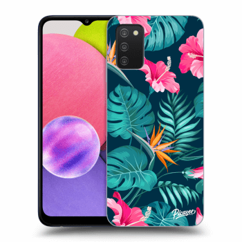 Husă pentru Samsung Galaxy A02s A025G - Pink Monstera