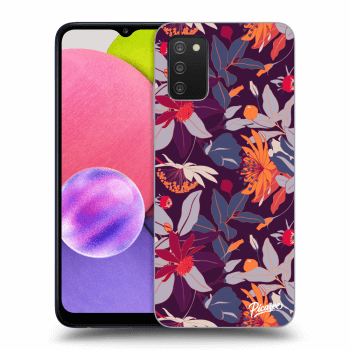 Husă pentru Samsung Galaxy A02s A025G - Purple Leaf