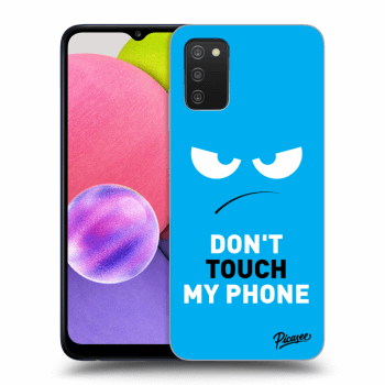 Picasee ULTIMATE CASE pentru Samsung Galaxy A02s A025G - Angry Eyes - Blue