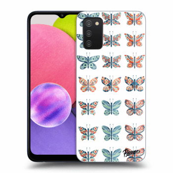 Picasee husă transparentă din silicon pentru Samsung Galaxy A02s A025G - Butterflies