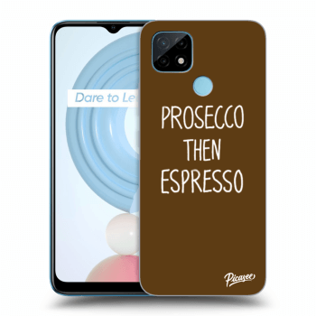 Picasee husă transparentă din silicon pentru Realme C21 - Prosecco then espresso