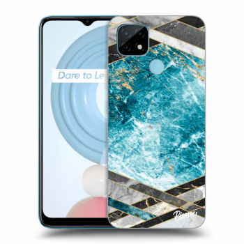 Husă pentru Realme C21 - Blue geometry