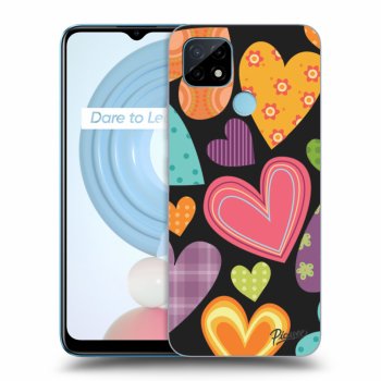 Husă pentru Realme C21 - Colored heart