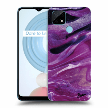 Husă pentru Realme C21 - Purple glitter