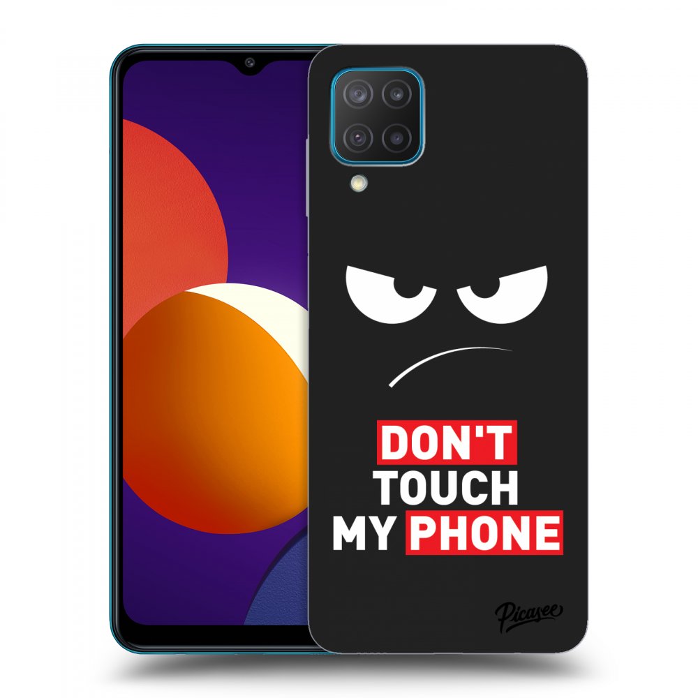 Picasee husă neagră din silicon pentru Samsung Galaxy M12 M127F - Angry Eyes - Transparent