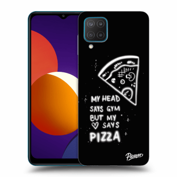 Picasee husă neagră din silicon pentru Samsung Galaxy M12 M127F - Pizza