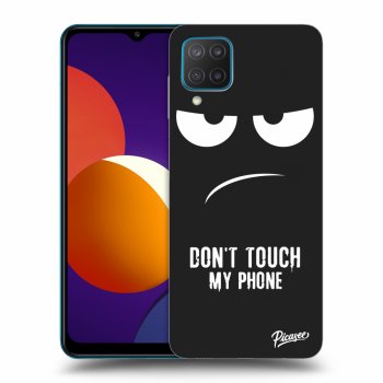Picasee husă neagră din silicon pentru Samsung Galaxy M12 M127F - Don't Touch My Phone