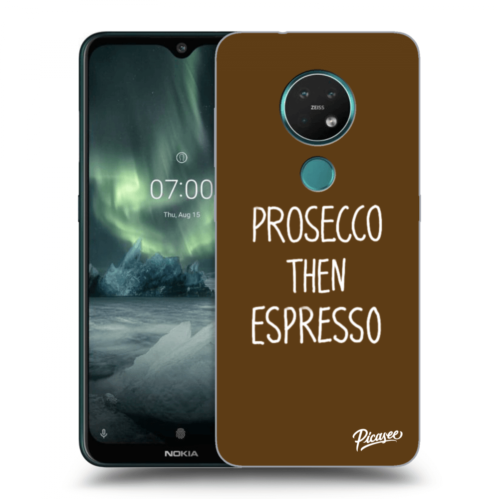 Picasee husă transparentă din silicon pentru Nokia 7.2 - Prosecco then espresso
