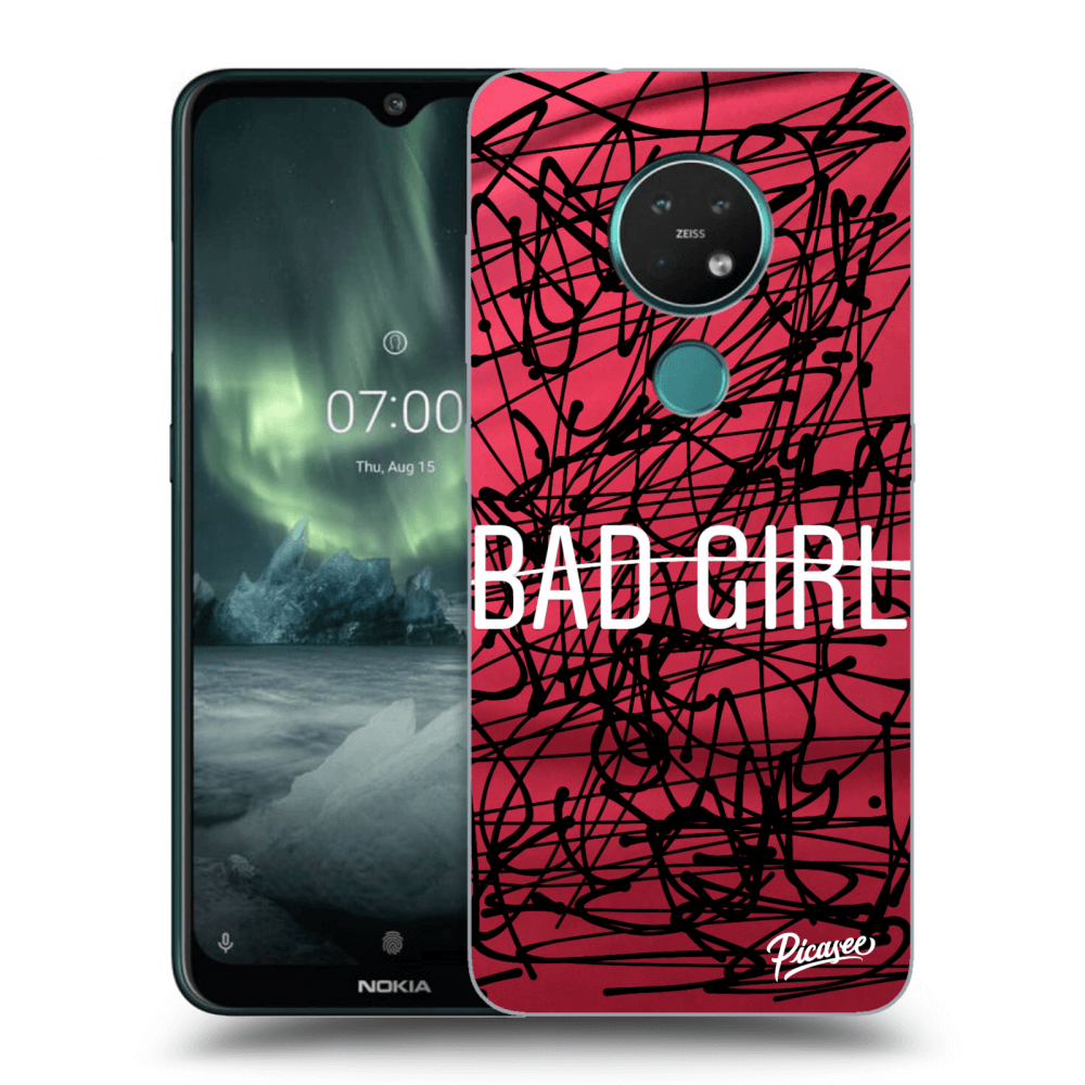 Picasee husă neagră din silicon pentru Nokia 7.2 - Bad girl