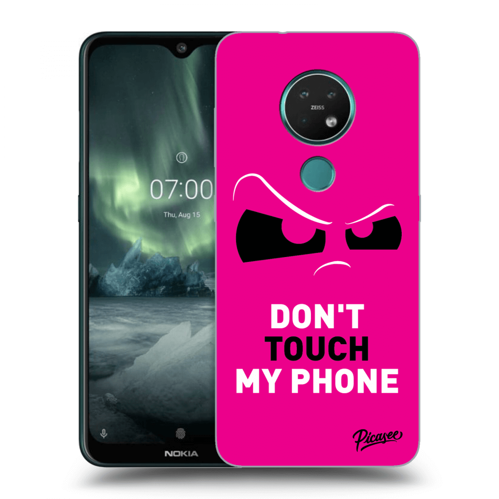 Picasee husă neagră din silicon pentru Nokia 7.2 - Cloudy Eye - Pink