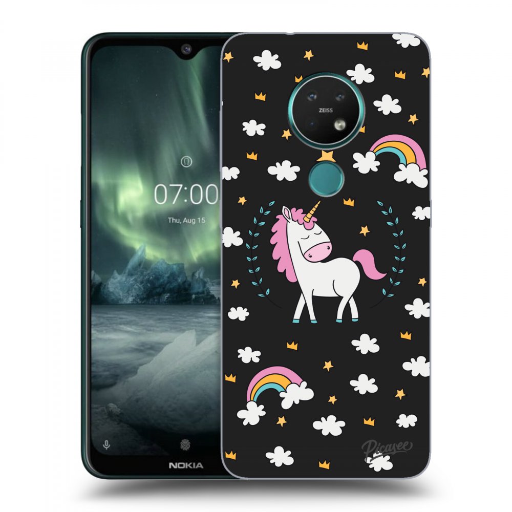 Picasee husă neagră din silicon pentru Nokia 7.2 - Unicorn star heaven