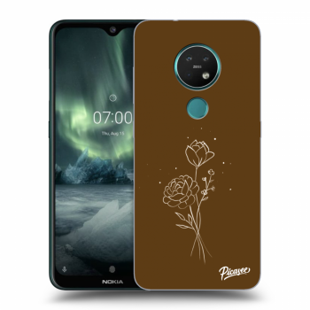 Husă pentru Nokia 7.2 - Brown flowers