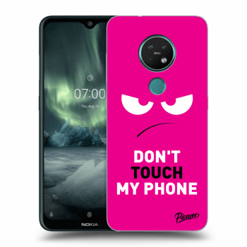 Picasee husă transparentă din silicon pentru Nokia 7.2 - Angry Eyes - Pink