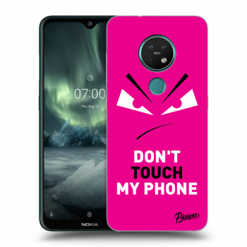 Picasee husă neagră din silicon pentru Nokia 7.2 - Evil Eye - Pink