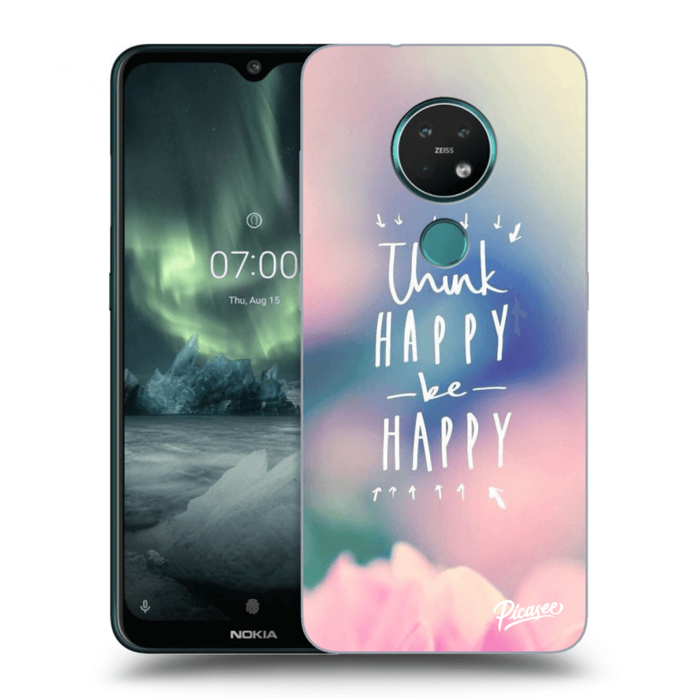 Picasee husă neagră din silicon pentru Nokia 7.2 - Think happy be happy