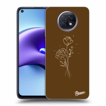 Husă pentru Xiaomi Redmi Note 9T - Brown flowers