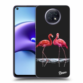 Picasee husă neagră din silicon pentru Xiaomi Redmi Note 9T - Flamingos couple