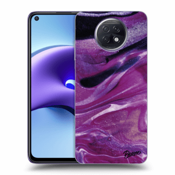 Picasee husă neagră din silicon pentru Xiaomi Redmi Note 9T - Purple glitter