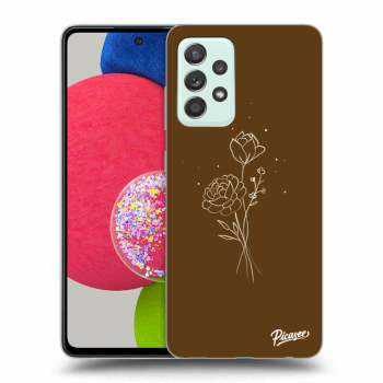 Husă pentru Samsung Galaxy A52s 5G A528B - Brown flowers