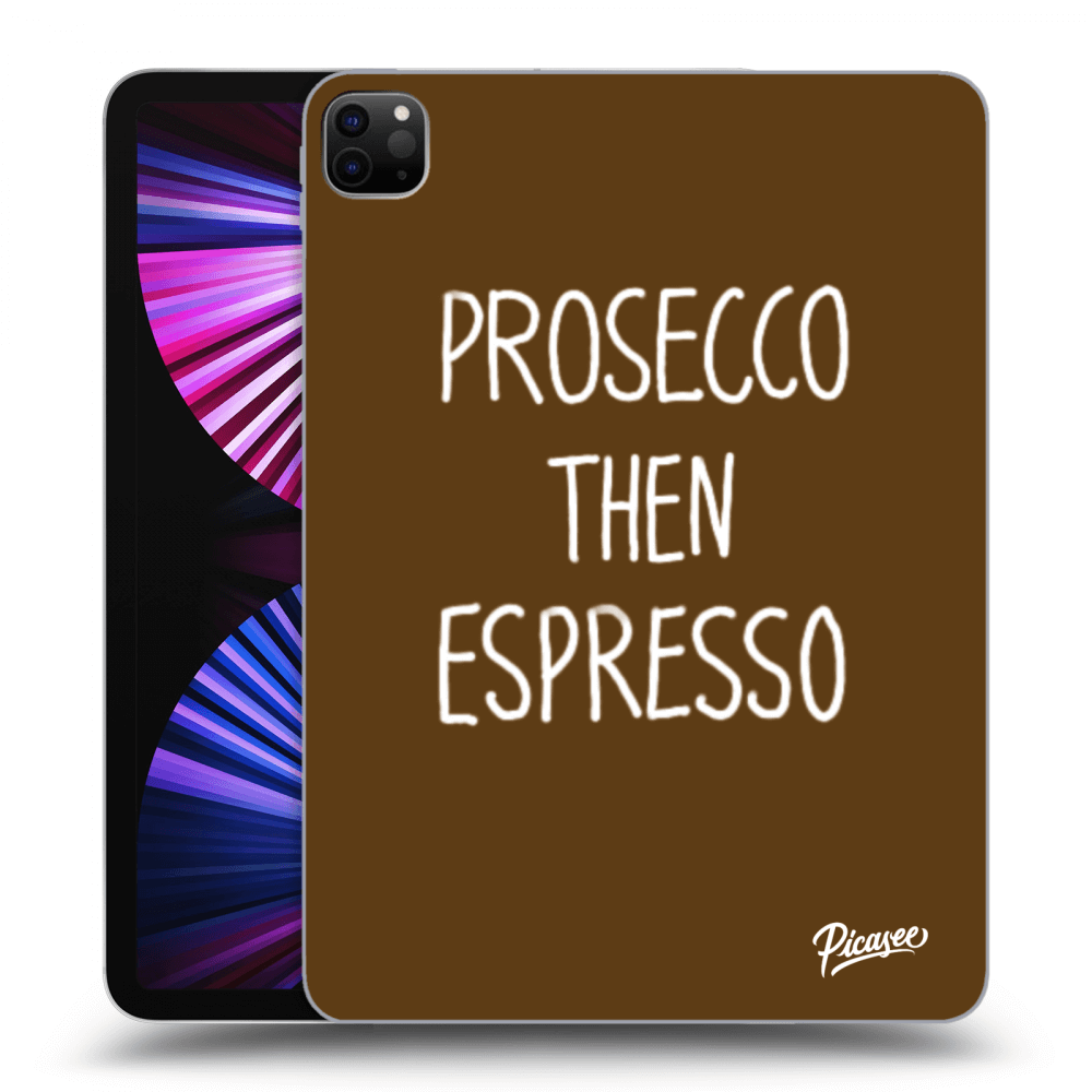 Picasee husă neagră din silicon pentru Apple iPad Pro 11" 2021 (3.gen) - Prosecco then espresso