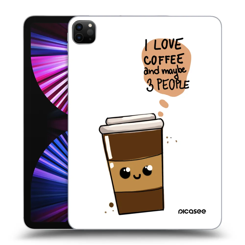 Picasee husă neagră din silicon pentru Apple iPad Pro 11" 2021 (3.gen) - Cute coffee