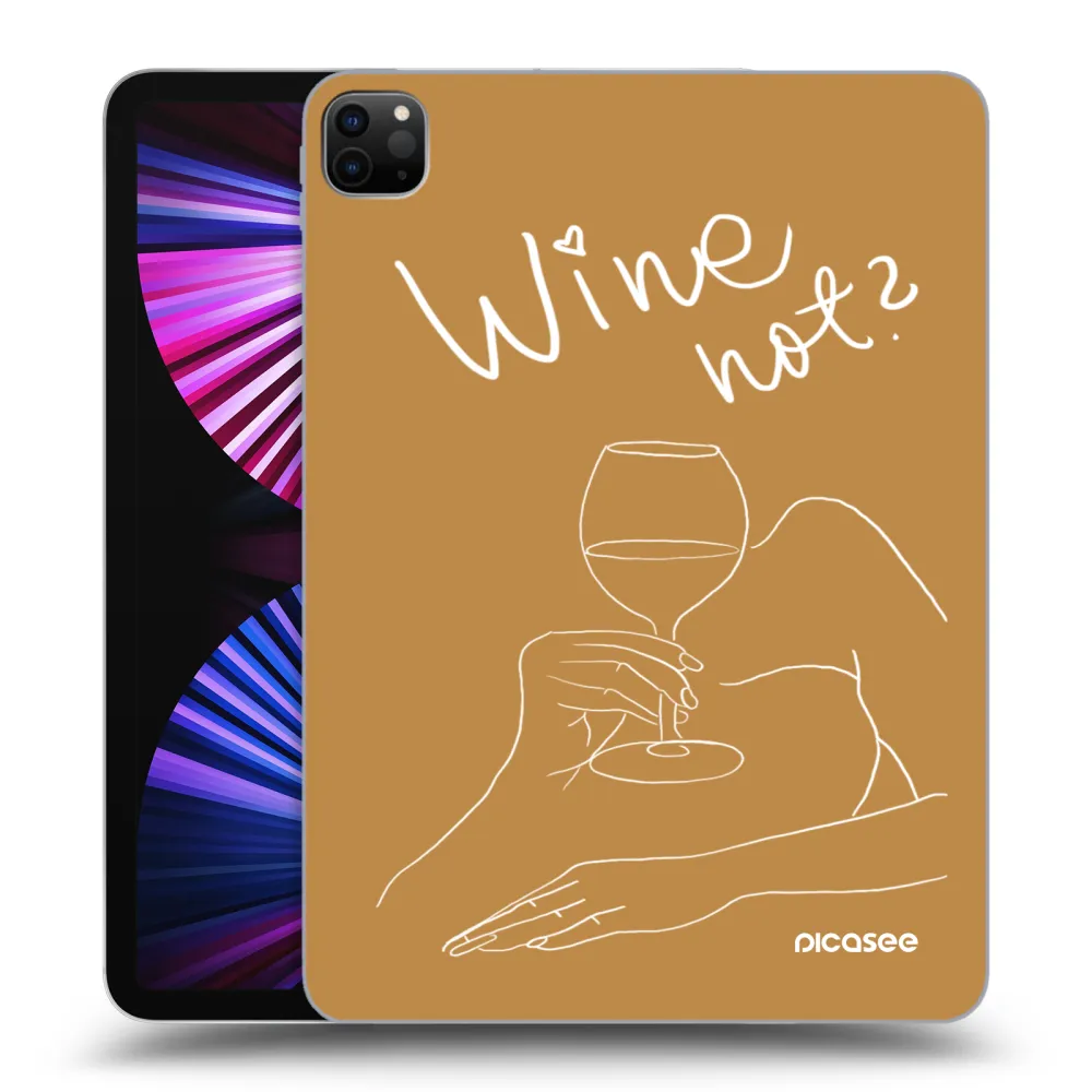 Picasee husă neagră din silicon pentru Apple iPad Pro 11" 2021 (3.gen) - Wine not