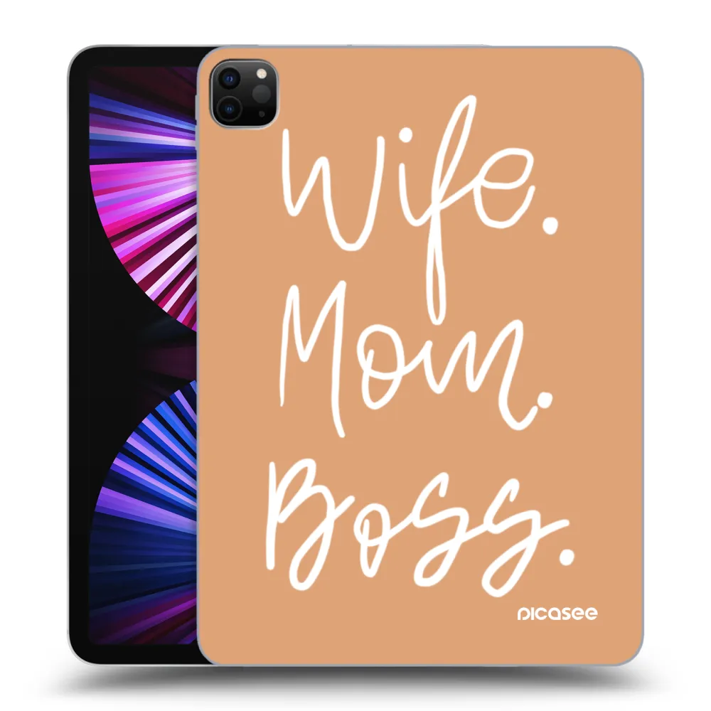 Picasee husă neagră din silicon pentru Apple iPad Pro 11" 2021 (3.gen) - Boss Mama