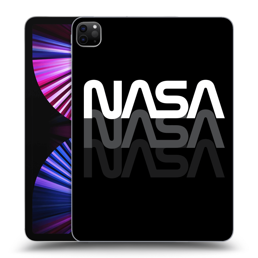 Picasee husă neagră din silicon pentru Apple iPad Pro 11" 2021 (3.gen) - NASA Triple
