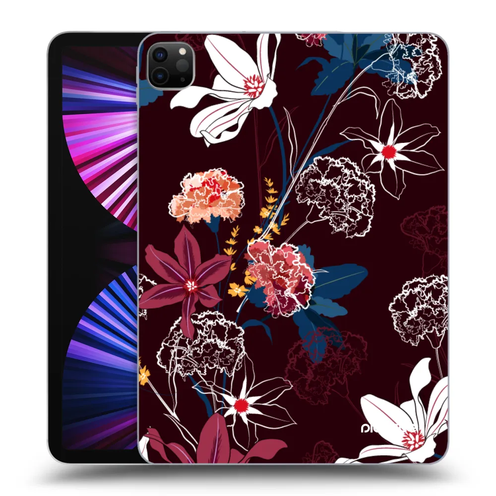 Picasee husă neagră din silicon pentru Apple iPad Pro 11" 2021 (3.gen) - Dark Meadow