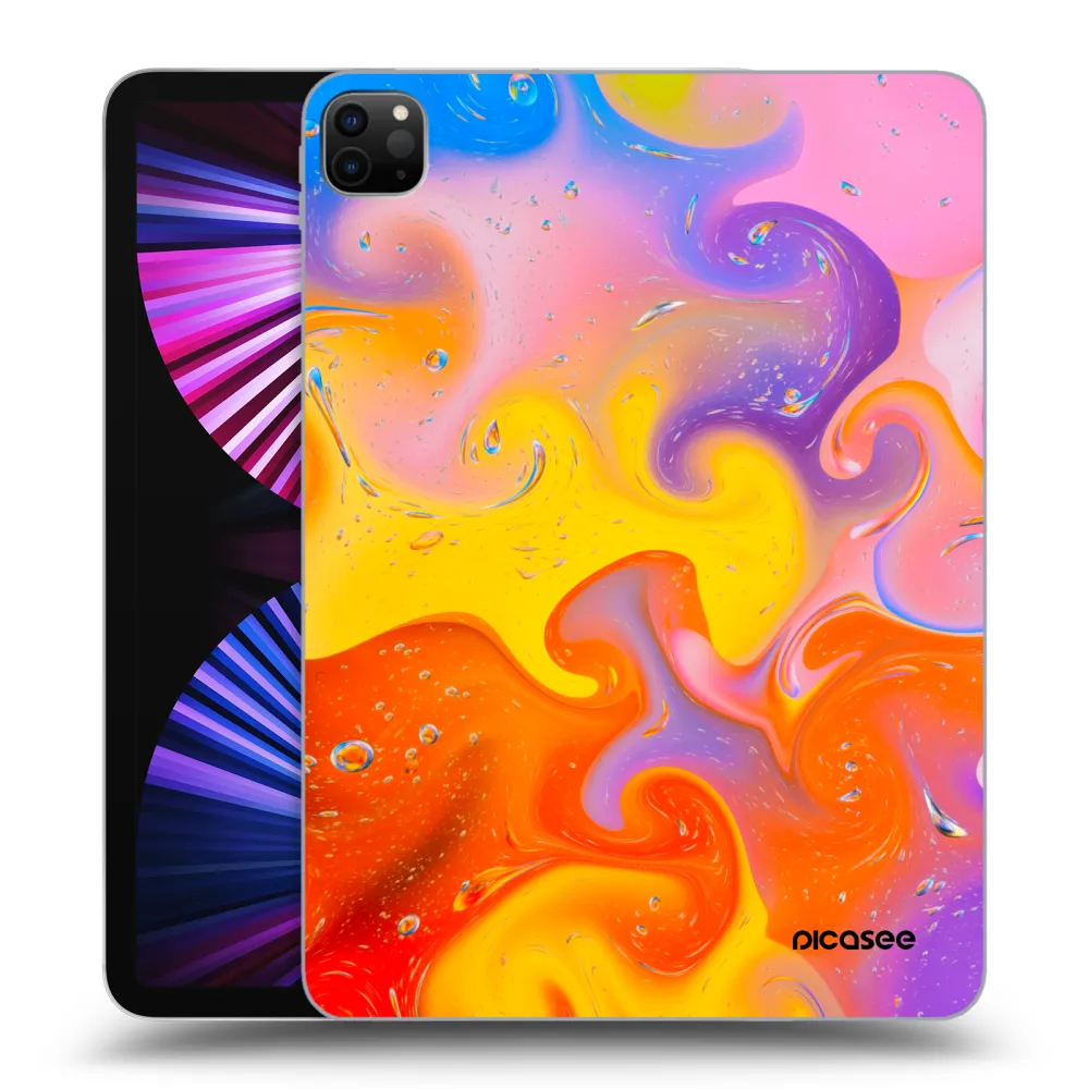 Picasee husă neagră din silicon pentru Apple iPad Pro 11" 2021 (3.gen) - Bubbles