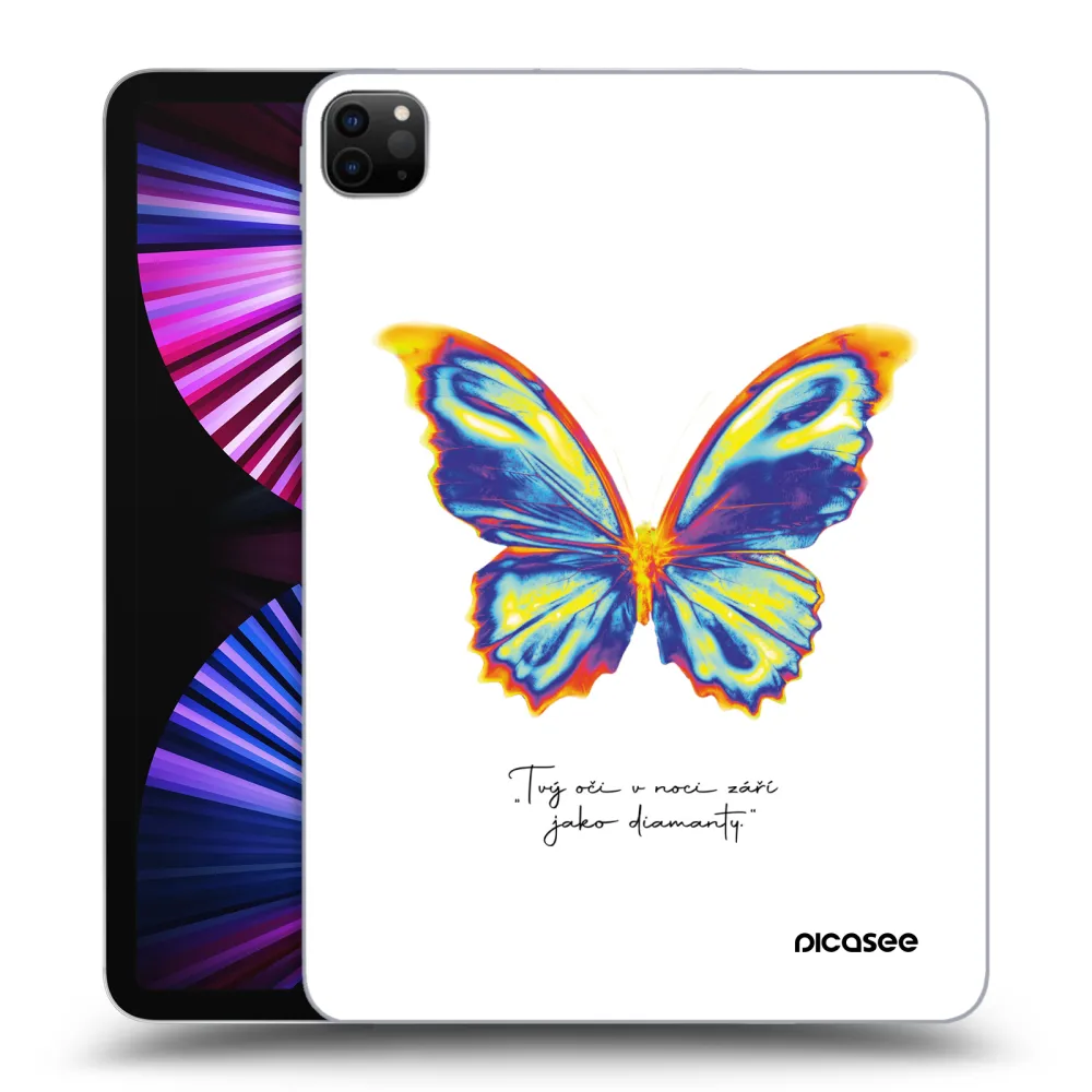 Picasee husă neagră din silicon pentru Apple iPad Pro 11" 2021 (3.gen) - Diamanty White