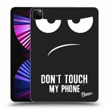 Picasee husă neagră din silicon pentru Apple iPad Pro 11" 2021 (3.gen) - Don't Touch My Phone