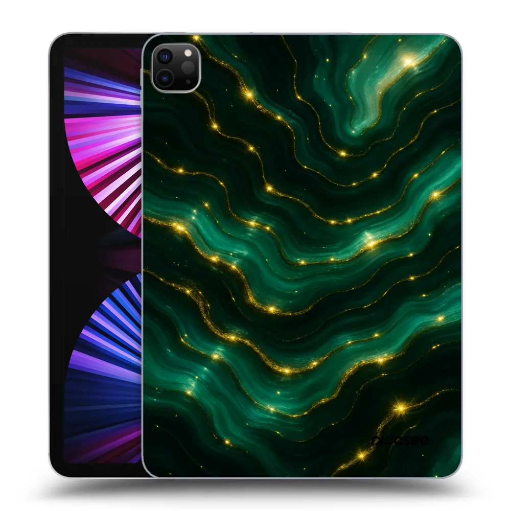 Picasee husă neagră din silicon pentru Apple iPad Pro 11" 2021 (3.gen) - Emerald