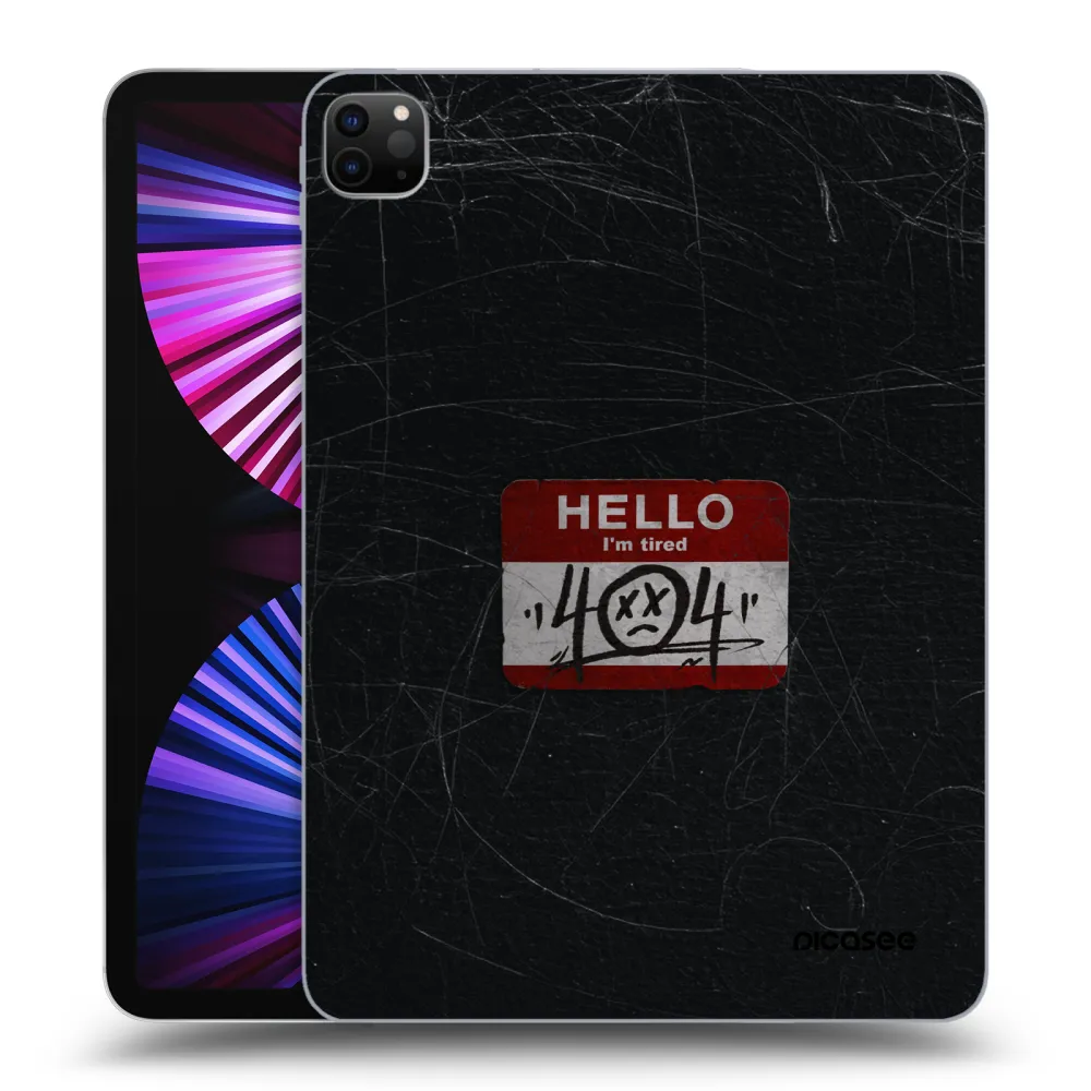 Picasee husă neagră din silicon pentru Apple iPad Pro 11" 2021 (3.gen) - HELLO 404
